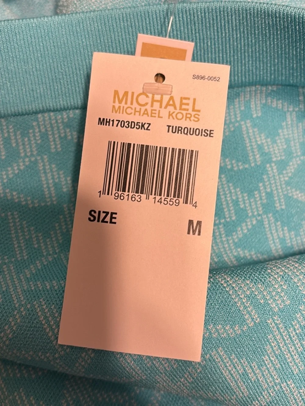 MICHAEL Michael Kors Aqua Blue Logo Knit Maxi Skirt